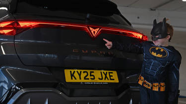 Cupra Terramar V2 long-term - Batman pointing at rear lights